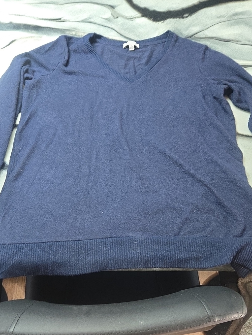 Lucky Brand Women's V-Neck Sweater in Navy